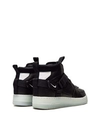 schwarze hohe Sneakers aus Leder von Nike