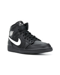 schwarze hohe Sneakers aus Leder von Nike