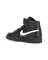 schwarze hohe Sneakers aus Leder von Nike