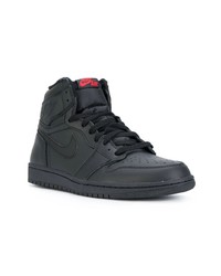 schwarze hohe Sneakers aus Leder von Jordan