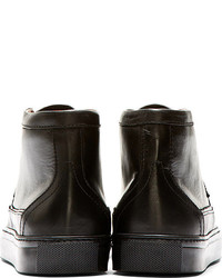 schwarze hohe Sneakers aus Leder von McQ