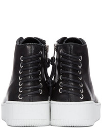 schwarze hohe Sneakers aus Leder von MCQ