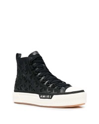 schwarze hohe Sneakers aus Leder von Amiri