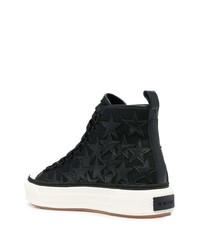 schwarze hohe Sneakers aus Leder von Amiri