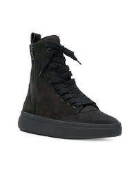 schwarze hohe Sneakers aus Leder von Represent