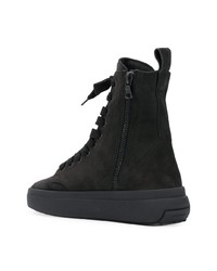 schwarze hohe Sneakers aus Leder von Represent