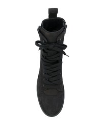 schwarze hohe Sneakers aus Leder von Represent