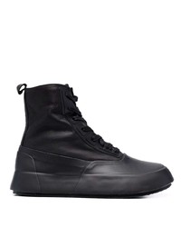 schwarze hohe Sneakers aus Leder von Ambush