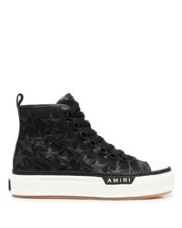 schwarze hohe Sneakers aus Leder von Amiri