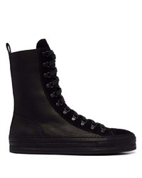 schwarze hohe Sneakers aus Leder von ANN DEMEULEMEESTE