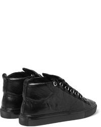 schwarze hohe Sneakers aus Leder von Balenciaga