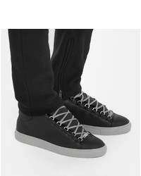 schwarze hohe Sneakers aus Leder von Balenciaga