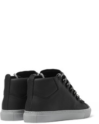 schwarze hohe Sneakers aus Leder von Balenciaga