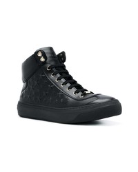 schwarze hohe Sneakers aus Leder von Jimmy Choo