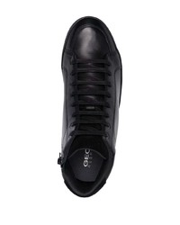 schwarze hohe Sneakers aus Leder von Geox