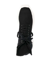 schwarze hohe Sneakers aus Leder von Rick Owens DRKSHDW