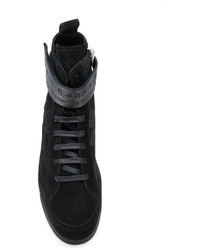 schwarze hohe Sneakers aus Leder von Off-White