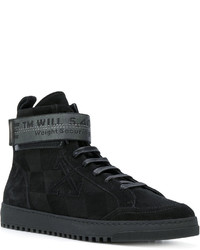 schwarze hohe Sneakers aus Leder von Off-White