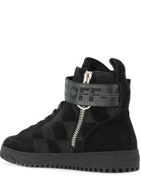 schwarze hohe Sneakers aus Leder von Off-White