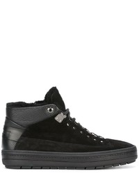 schwarze hohe Sneakers aus Leder von Baldinini
