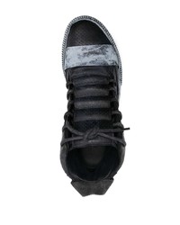 schwarze hohe Sneakers aus Leder von Boris Bidjan Saberi