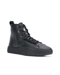 schwarze hohe Sneakers aus Leder von Y-3