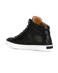 schwarze hohe Sneakers aus Leder von Jimmy Choo