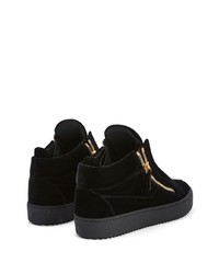 schwarze hohe Sneakers aus Leder von Giuseppe Zanotti