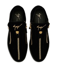 schwarze hohe Sneakers aus Leder von Giuseppe Zanotti