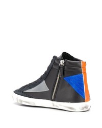 schwarze hohe Sneakers aus Leder von Philippe Model Paris