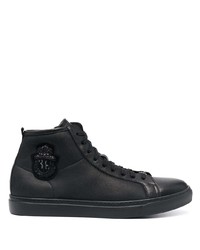 schwarze hohe Sneakers aus Leder von Billionaire