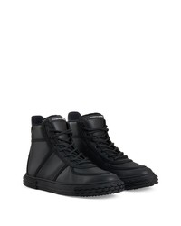 schwarze hohe Sneakers aus Leder von Giuseppe Zanotti