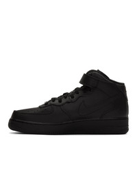 schwarze hohe Sneakers aus Leder von Nike