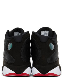 schwarze hohe Sneakers aus Leder von NIKE JORDAN