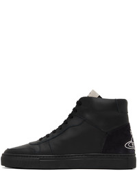 schwarze hohe Sneakers aus Leder von Vivienne Westwood