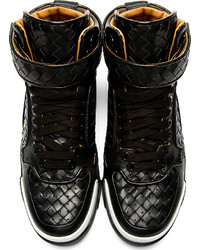 schwarze hohe Sneakers aus Leder von Givenchy