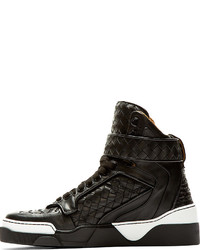 schwarze hohe Sneakers aus Leder von Givenchy