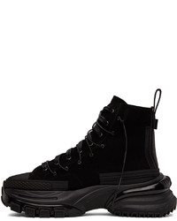 schwarze hohe Sneakers aus Leder von Wooyoungmi