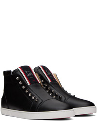 schwarze hohe Sneakers aus Leder von Christian Louboutin