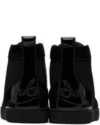 schwarze hohe Sneakers aus Leder von Christian Louboutin