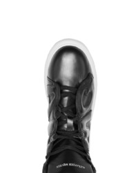 schwarze hohe Sneakers aus Leder von Alexander McQueen