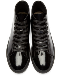 schwarze hohe Sneakers aus Leder von Tiger of Sweden
