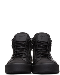 schwarze hohe Sneakers aus Leder von Giuseppe Zanotti