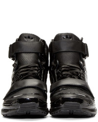 schwarze hohe Sneakers aus Leder von Juun.J