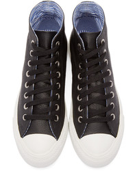 schwarze hohe Sneakers aus Leder von Junya Watanabe