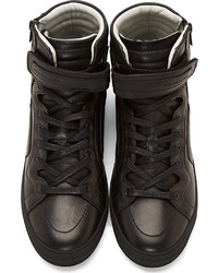 schwarze hohe Sneakers aus Leder von Pierre Hardy