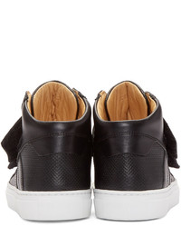 schwarze hohe Sneakers aus Leder von MM6 MAISON MARGIELA