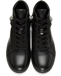 schwarze hohe Sneakers aus Leder von Versus