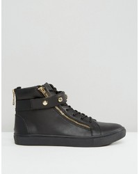 schwarze hohe Sneakers aus Leder von Juicy Couture