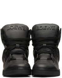 schwarze hohe Sneakers aus Leder von Loewe